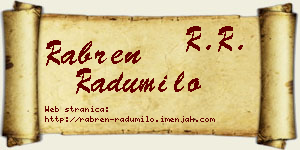Rabren Radumilo vizit kartica